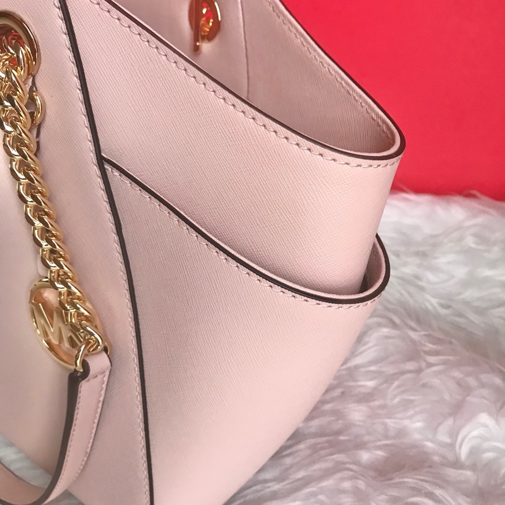 🌺 NEW MK MICHAEL KORS BLOSSOM CHAIN SHOULDER TOTE - Picture 5 of 8